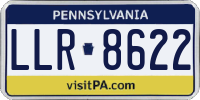 PA license plate LLR8622