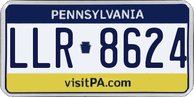 PA license plate LLR8624