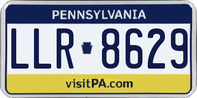 PA license plate LLR8629