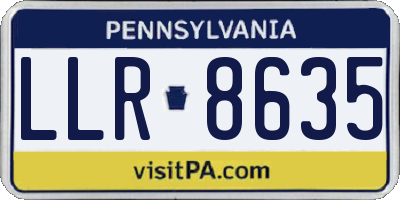 PA license plate LLR8635