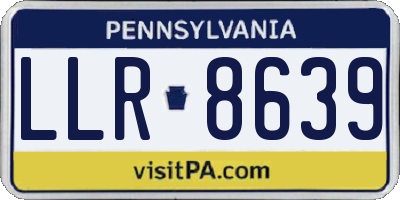 PA license plate LLR8639