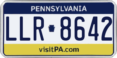 PA license plate LLR8642