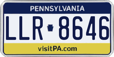 PA license plate LLR8646