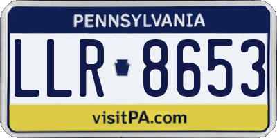 PA license plate LLR8653