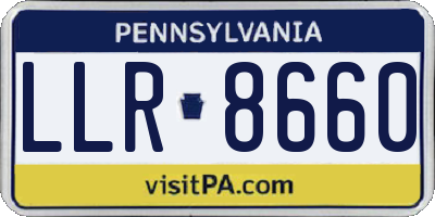 PA license plate LLR8660