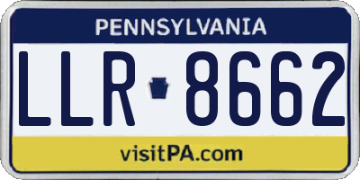 PA license plate LLR8662