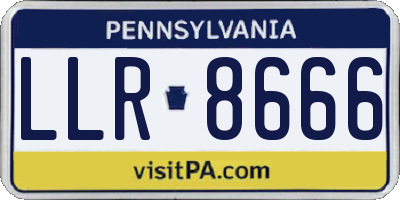 PA license plate LLR8666