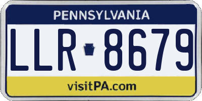 PA license plate LLR8679