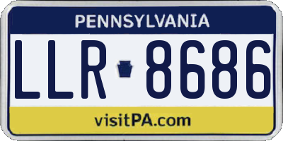 PA license plate LLR8686