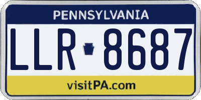 PA license plate LLR8687