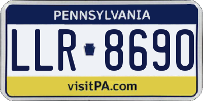 PA license plate LLR8690