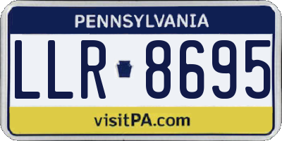 PA license plate LLR8695