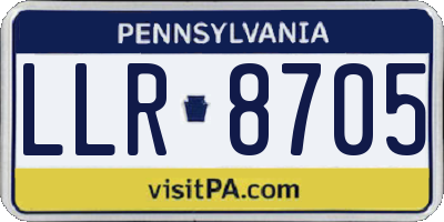 PA license plate LLR8705