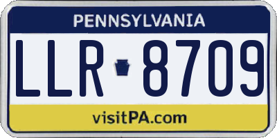 PA license plate LLR8709