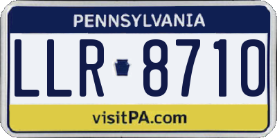PA license plate LLR8710