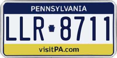 PA license plate LLR8711