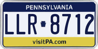 PA license plate LLR8712