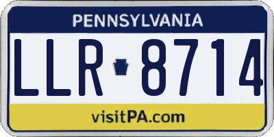 PA license plate LLR8714