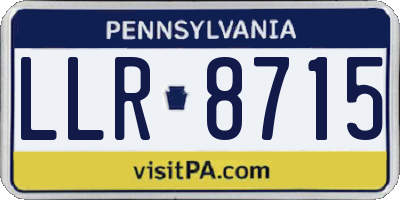 PA license plate LLR8715