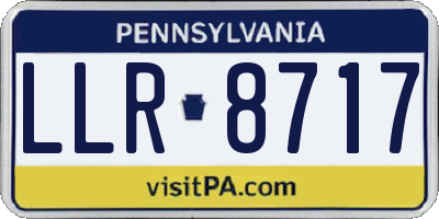 PA license plate LLR8717