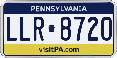 PA license plate LLR8720