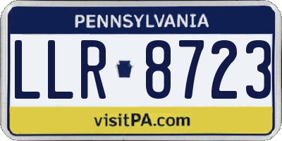 PA license plate LLR8723