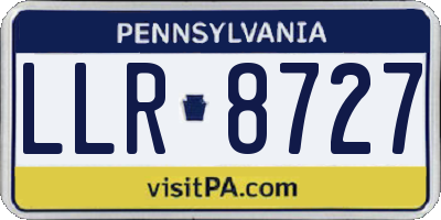 PA license plate LLR8727