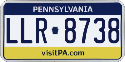 PA license plate LLR8738