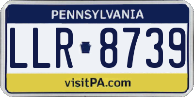 PA license plate LLR8739
