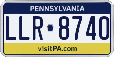 PA license plate LLR8740
