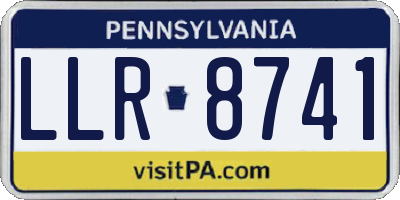 PA license plate LLR8741