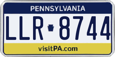 PA license plate LLR8744