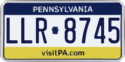 PA license plate LLR8745