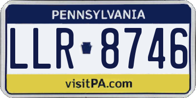 PA license plate LLR8746