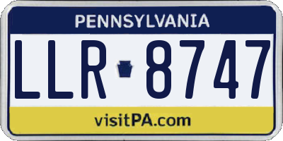 PA license plate LLR8747