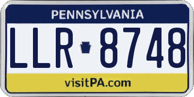 PA license plate LLR8748
