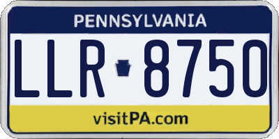PA license plate LLR8750
