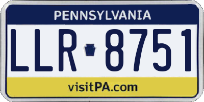PA license plate LLR8751