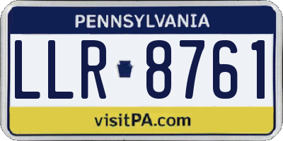 PA license plate LLR8761