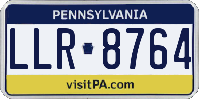 PA license plate LLR8764
