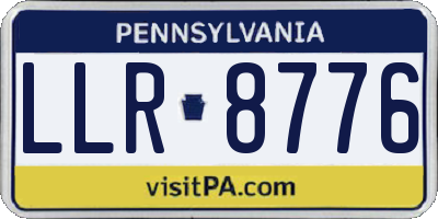PA license plate LLR8776