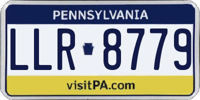 PA license plate LLR8779