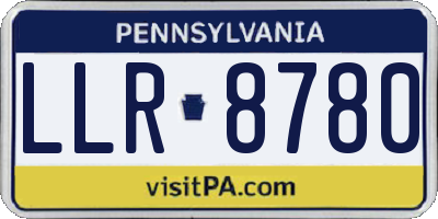 PA license plate LLR8780