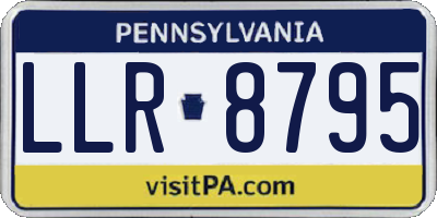 PA license plate LLR8795