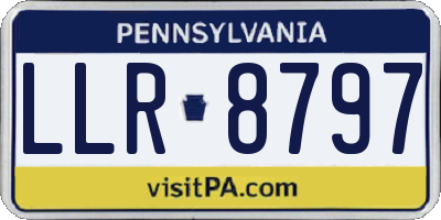 PA license plate LLR8797