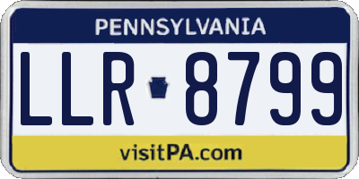 PA license plate LLR8799