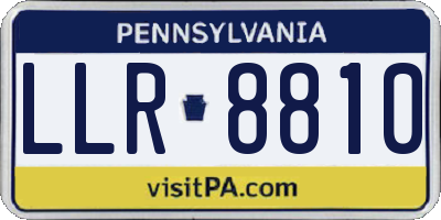 PA license plate LLR8810