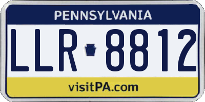 PA license plate LLR8812