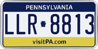 PA license plate LLR8813