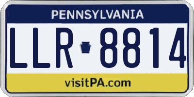 PA license plate LLR8814